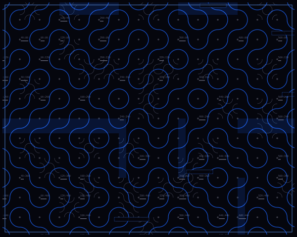 Truchet tiles arranged with multi-layer transparency effects