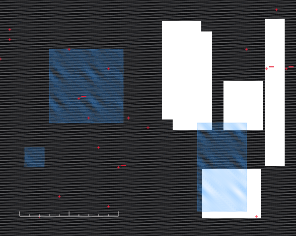 Moiré interference from two slowly rotating angular grids